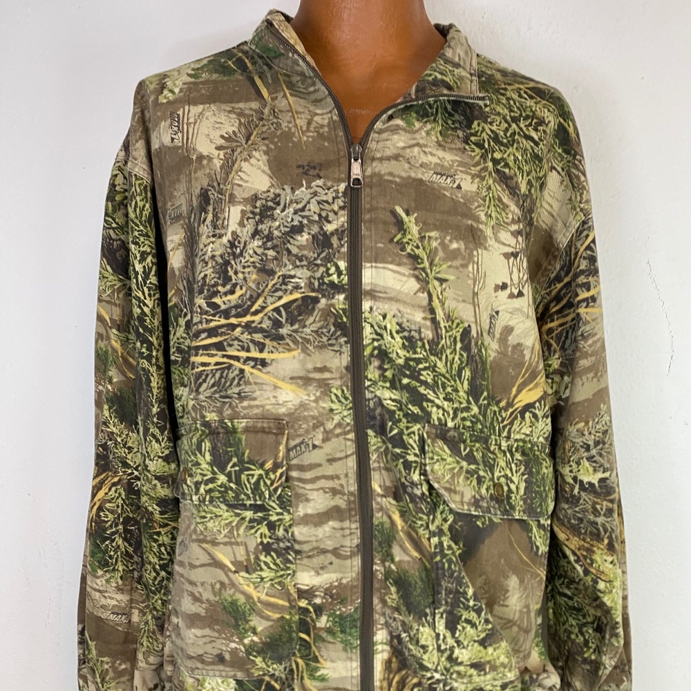 Cabela's Camo Light Weight Jacket Men's XL Tall Full Zip Max-1 Advantage